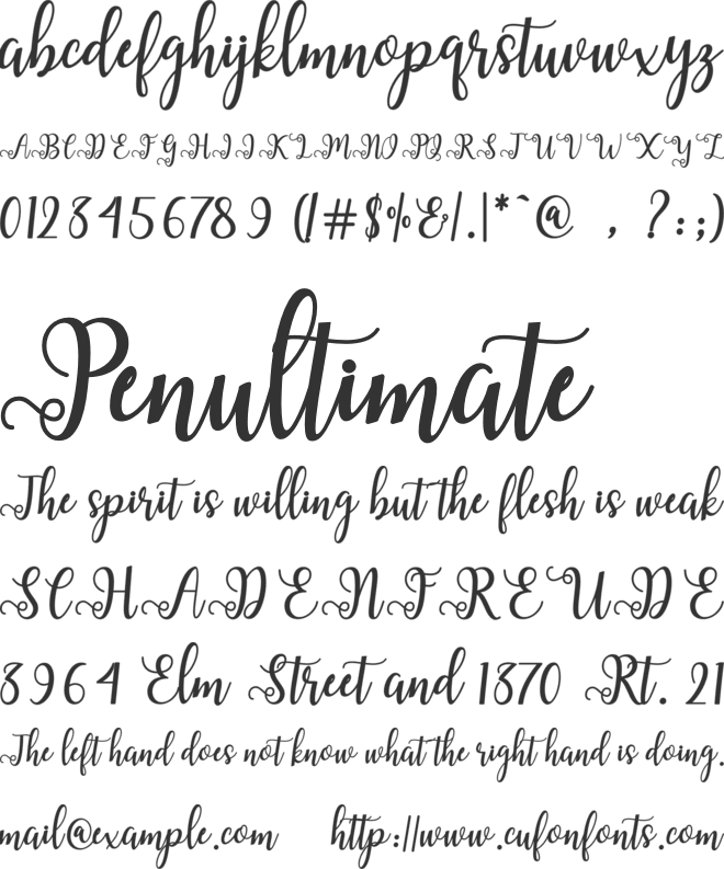Sallma font preview