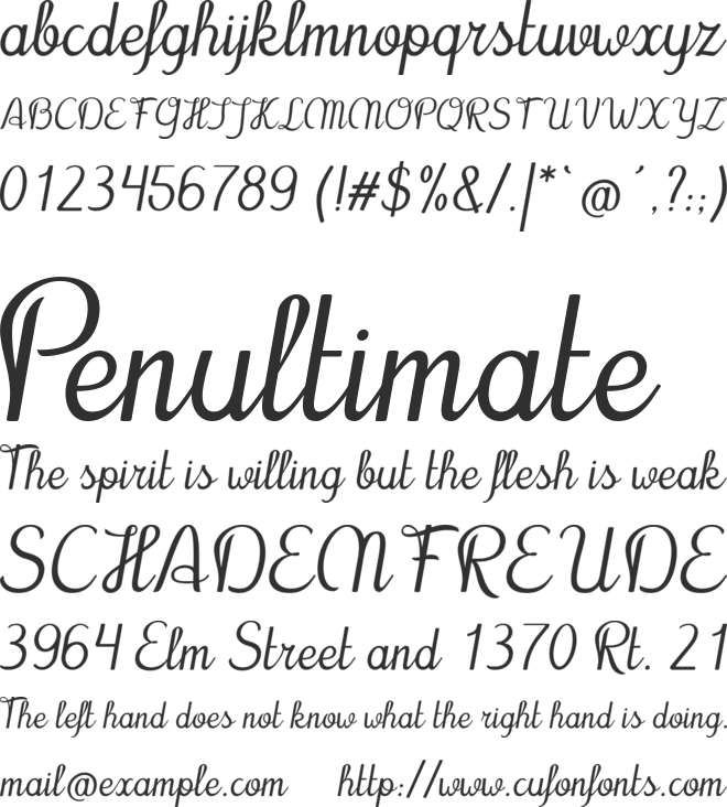Cursyves font preview