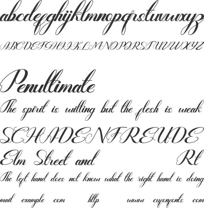 Rembullan font preview