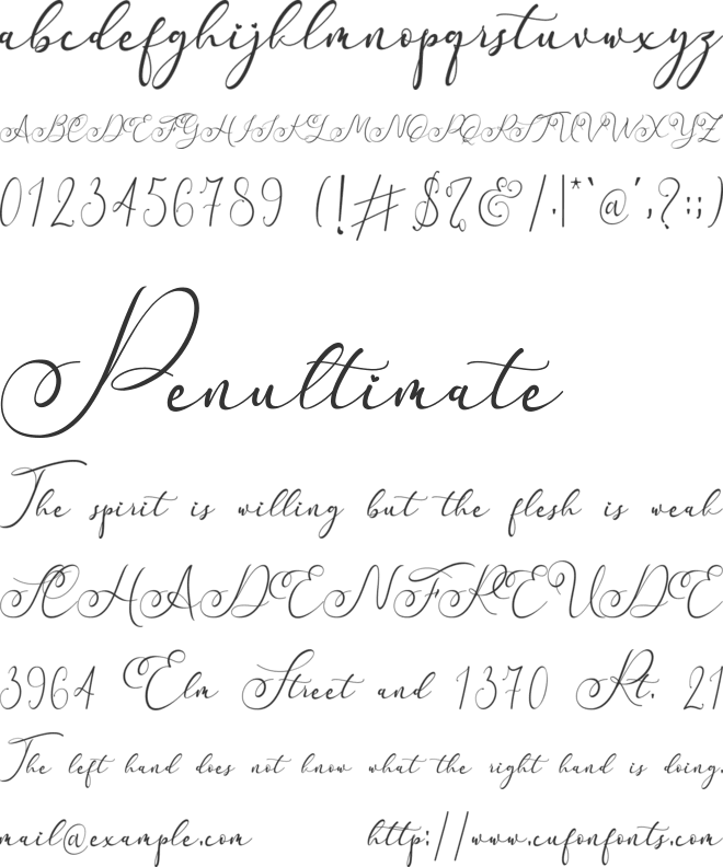 Faradilla font preview