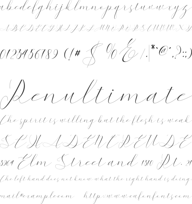 Kaitlyne font preview