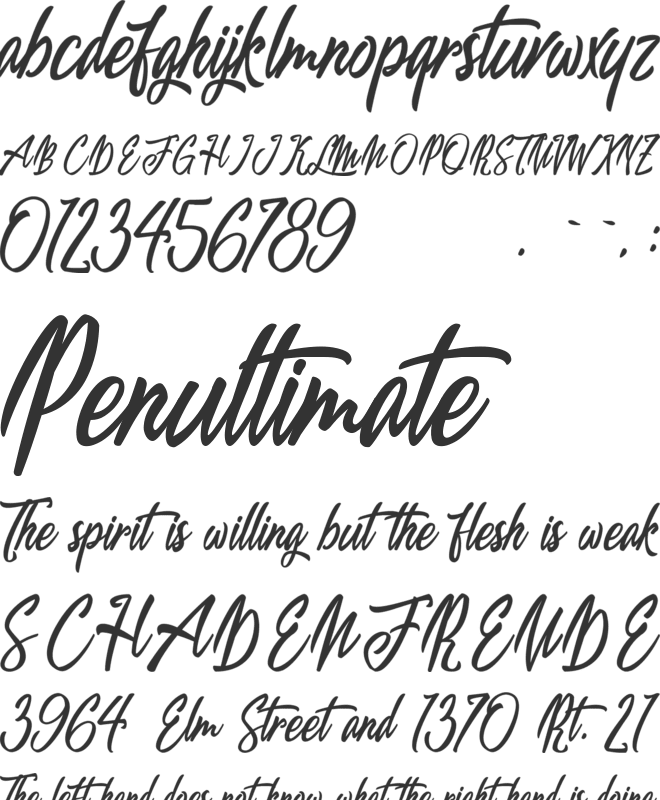 Generation September font preview