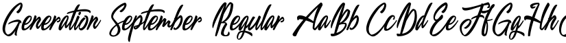 Generation September Regular font