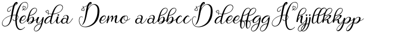 Hebydia Demo font