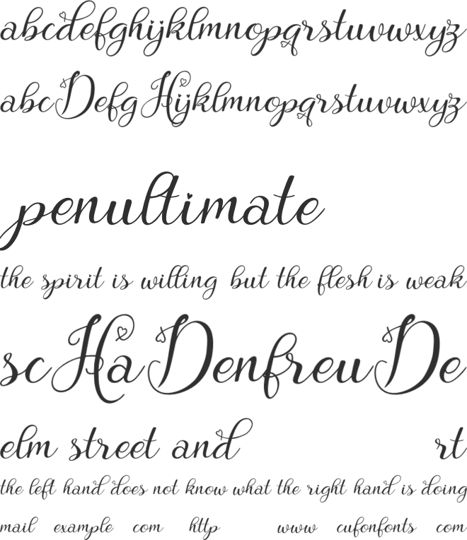 Hebydia font preview