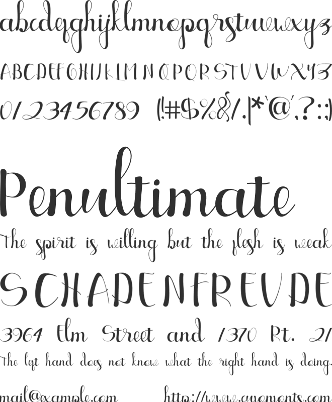 Ellic Script font preview