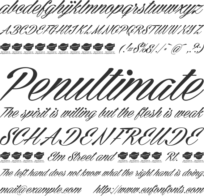 Cellos Script Personal Use Only font preview