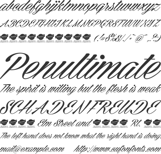 Cellos Script Personal Use Only font preview