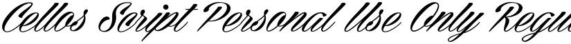 Cellos Script Personal Use Only font download