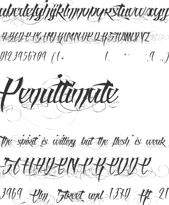 Angel of Blood font preview