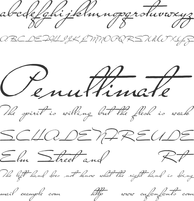 Close to You font preview