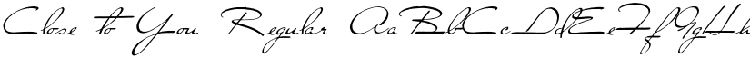 Close to You Regular font
