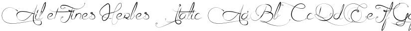 Ail et Fines Herbes Italic font