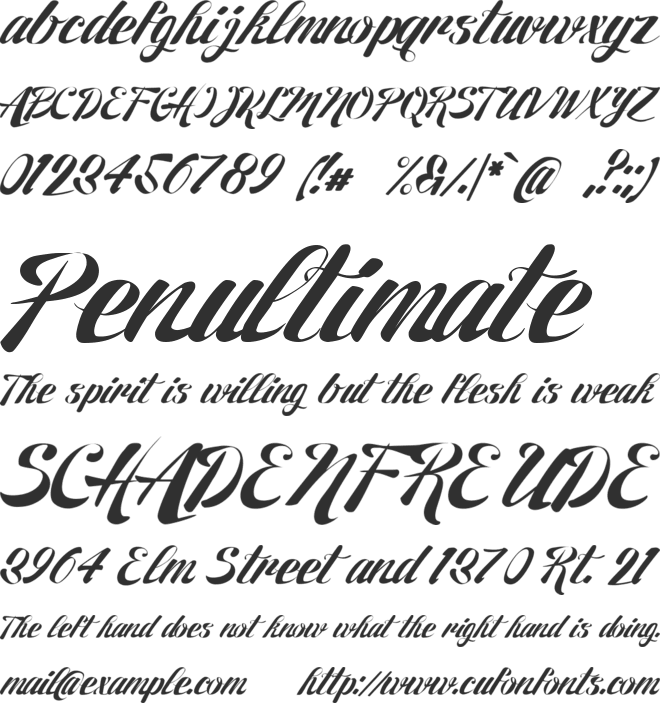 27th RPS font preview