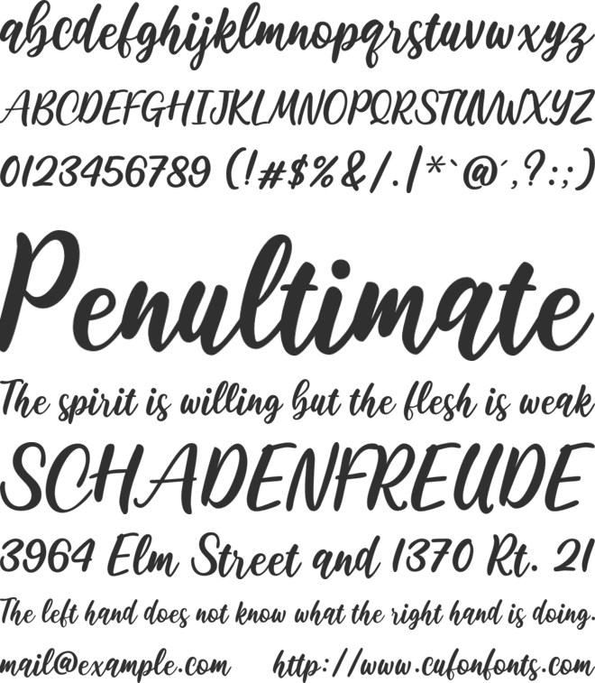 Saolice font preview
