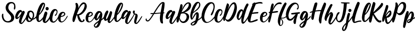 Saolice Regular font