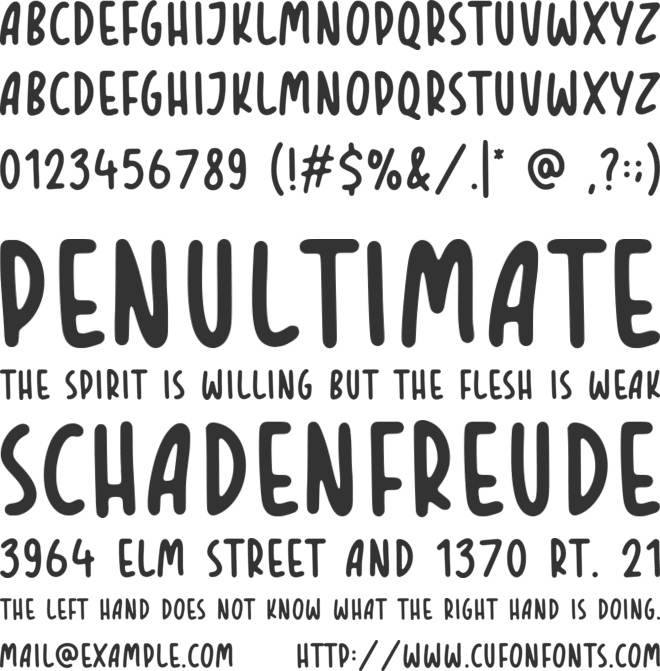 TROPICAL ORANGE font preview