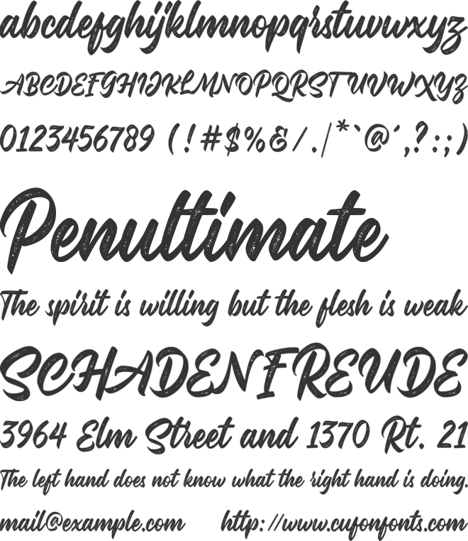 Malinsha font preview
