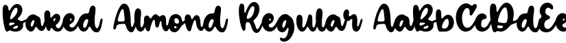 Baked Almond Regular font