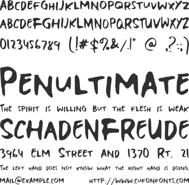 Dummy Brush font preview