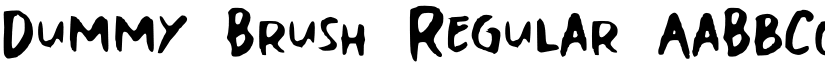 Dummy Brush Regular font