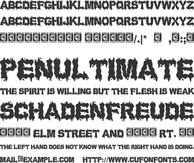 Water Splash font preview