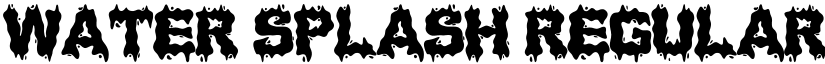 Water Splash Regular font