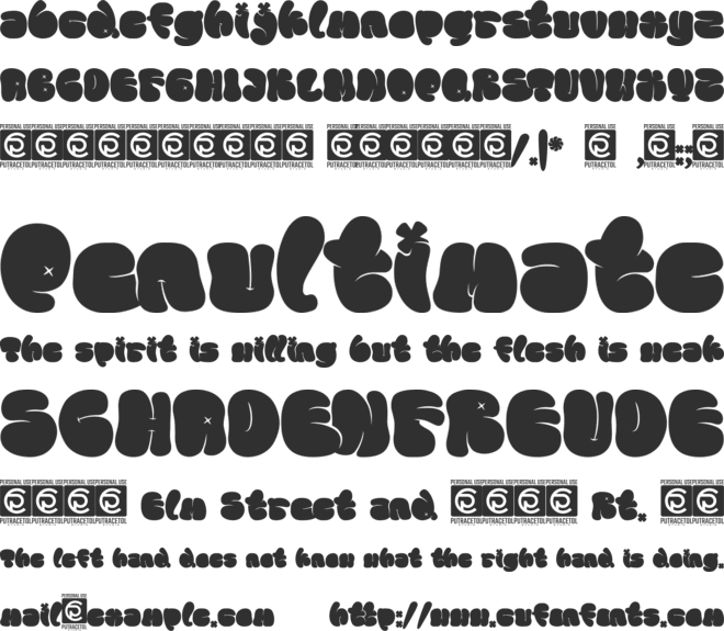 THE  STREET font preview