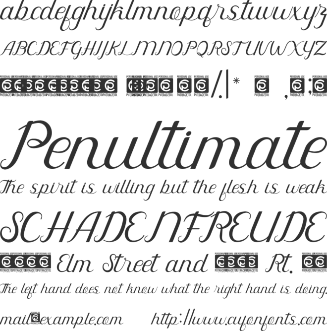 Rahaely font preview