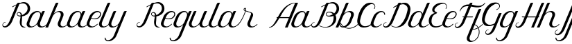 Rahaely Regular font