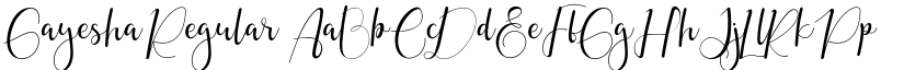 Gayesha Regular font