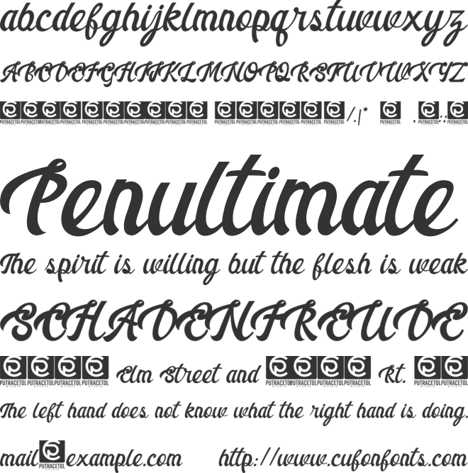 Garland font preview