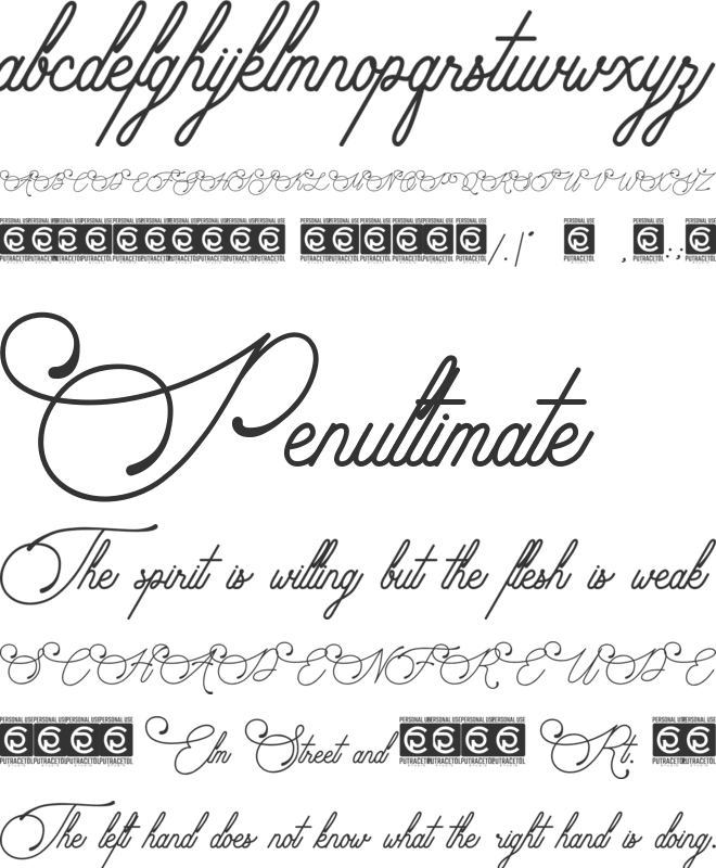 Audrena font preview