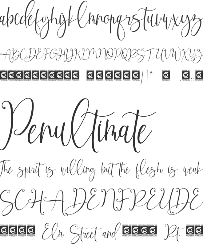 Amarithe font preview