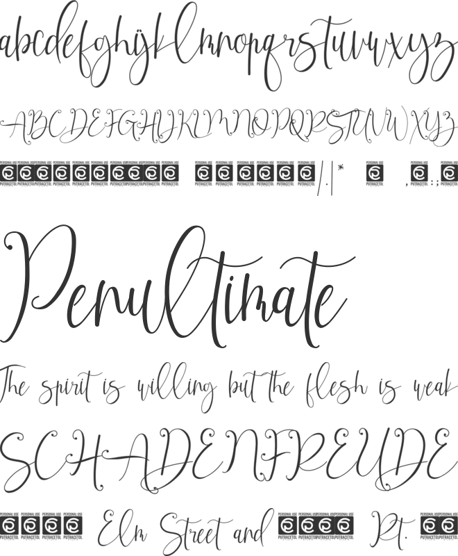 Amarithe font preview