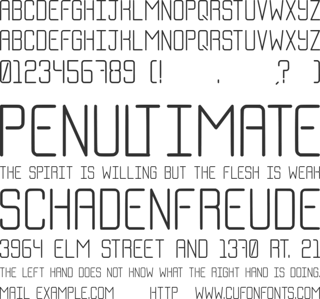 Skinny Headline font preview