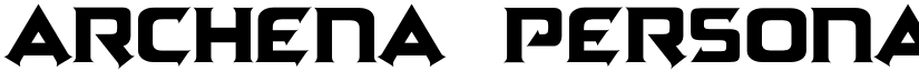 Archena Personal Use Regular font