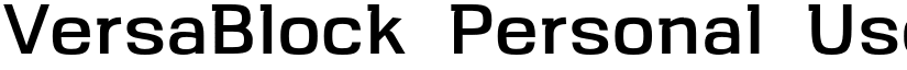 VersaBlock-Personal-Use-Only Regular font