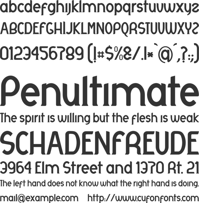 Otrebla font preview