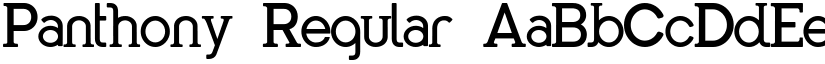 Panthony Regular font