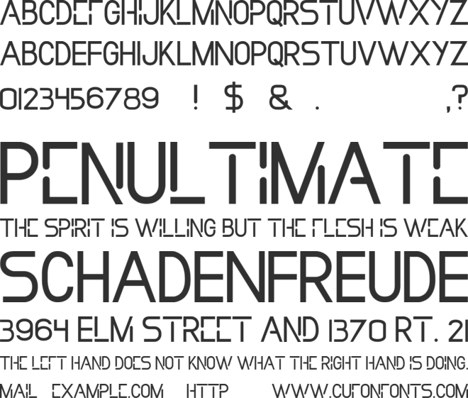 In Collection font preview