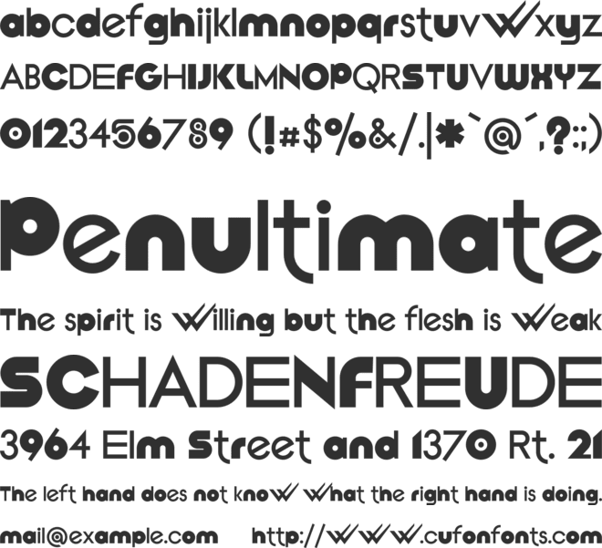 pdW font preview