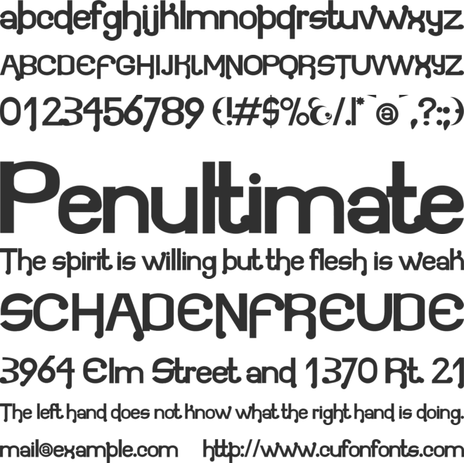 Atomium font preview