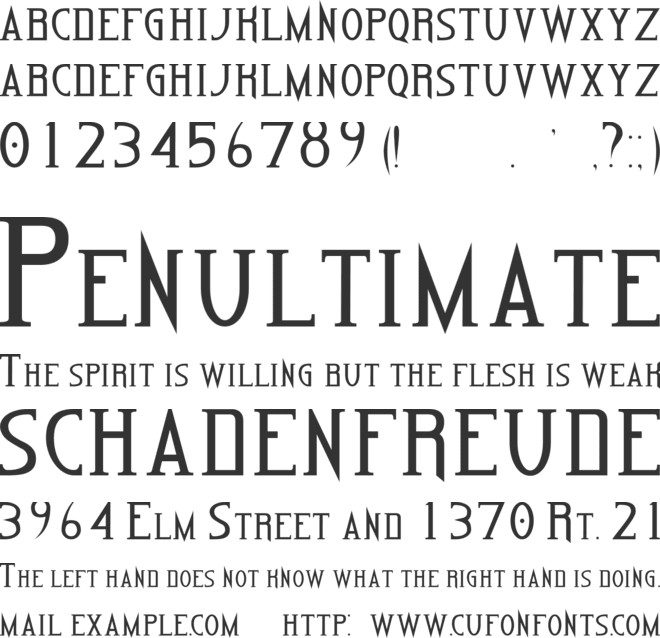 Capitel Gothick font preview