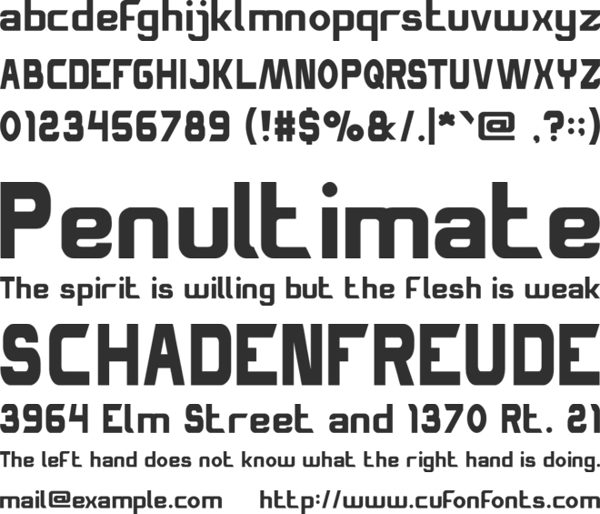 Space Truckin font preview