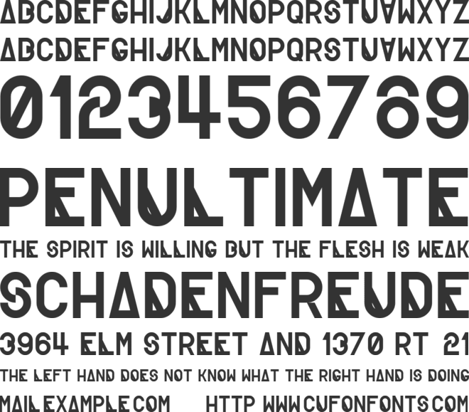 Creatif font preview