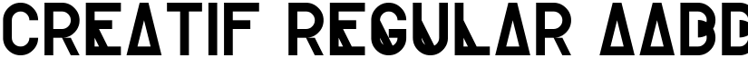 Creatif Regular font