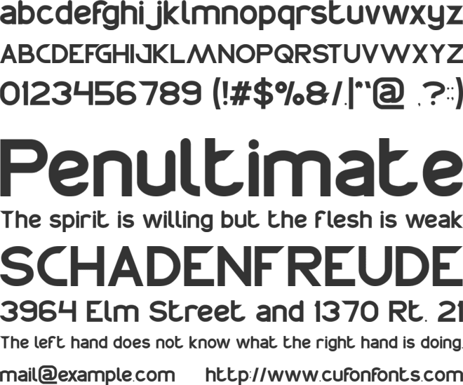 Chemistry font preview