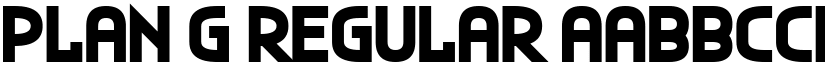 Plan G Regular font