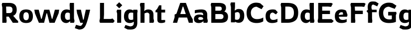 Rowdy Light font